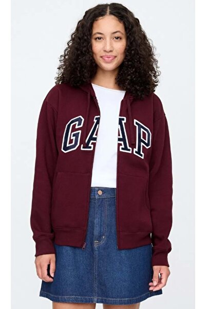 GAP V-Gap Logo Fleece Herıtage Fz Hd 678782 Hoodie Kapüşonlu Fermuarlı Kadın ...
