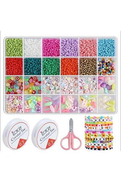 yiğit aksesuar مجموعة صنع المجوهرات تحتوي على 24 علبة من حبات الرمل العملاقة ...