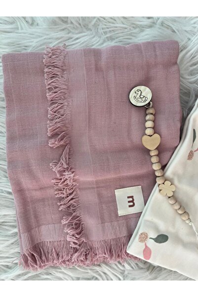 LOVE MAXX -MİNİ CLOUDS KIDS-KIZ BEBEK MÜSLİN ÖRTÜ,PENYE BATTANİYE VE EMZİK TUTACAĞI