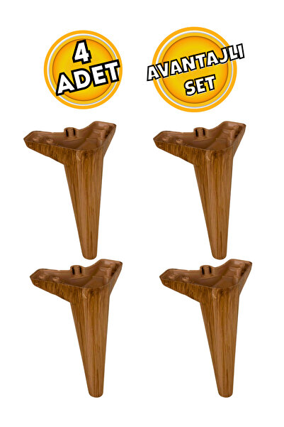 TEKSAN 4Adet Zirve Lüks Mobilya Kanepe Koltuk Tv Ünitesi Berjer Yükseltici Ayağı 20Cm Sert Plastik