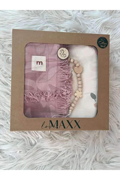 LOVE MAXX -MİNİ CLOUDS KIDS-KIZ BEBEK MÜSLİN ÖRTÜ,PENYE BATTANİYE VE EMZİK TU...