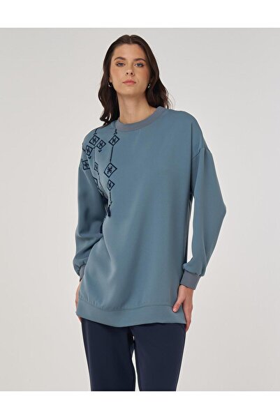 KYR Hanorac brodat Misty Blue