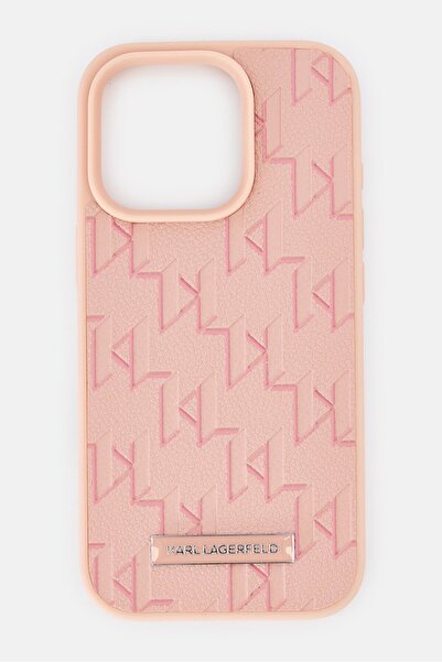 Karl Lagerfeld iPhone 16 Pro Brand Logo Protective Case, Pink