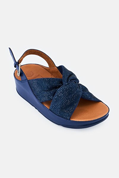 Fitflop Women Twiss Crystal Adjustable Buckle Sandal, Navy