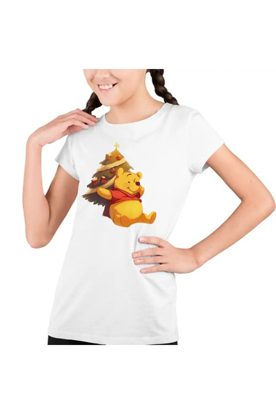 OEM Tricou Copii Fete Winnie the Pooh Craciun Puh Sarbatori