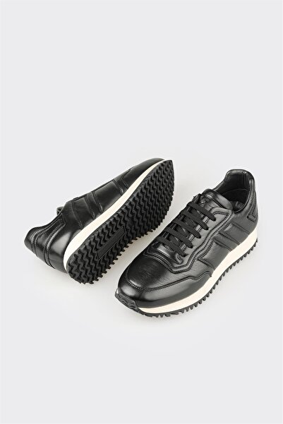 Elle Shoes Siyah Deri Erkek Spor Ayakkabı