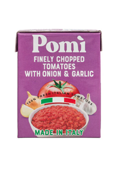 pomi طماطم مفرومة ناعماً مع البصل والثوم 390 غرام × 6 قطع
