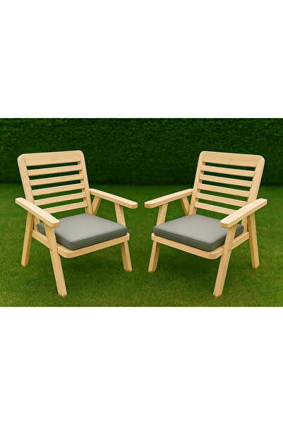 Woodzen Ahşap Sandalye Koltuk Takımı