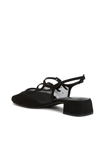 Dıvarese Siyah Tül Detaylı Babet