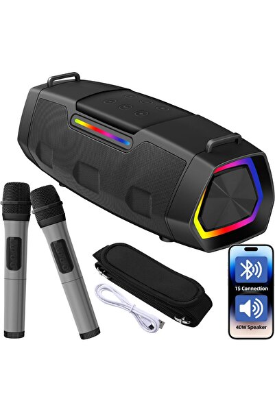 LENND Karaoke Speaker with Microphone, Karaoke Machine for Adults & Kids with Lights, Portable Bluet