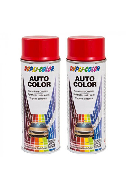Dupli-Color Pachet 2 x Vopsea Spray Auto Dacia Logan Rosu Passion 021C 350 ml