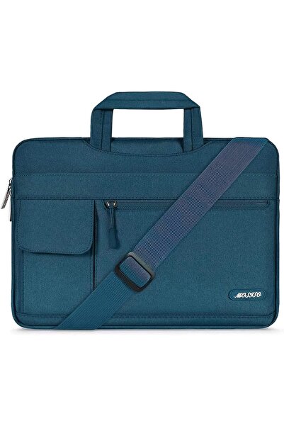 Mosiso حقيبة كتف للكمبيوتر المحمول متوافقة مع جهاز ماك بوك اير 13، حافظة حقيبة عمل من البوليستر قابلة للطي،