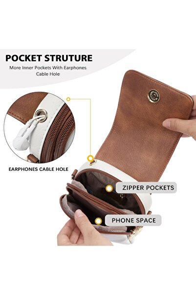 BOSTANTEN Women's Crossbody Purse Leather Mobile Bag Small Shoulder Handbag