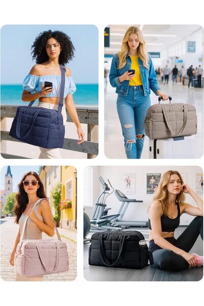 BAGSMART Travel Duffle Bag, 31L Gym/Weekender, Baby Pink