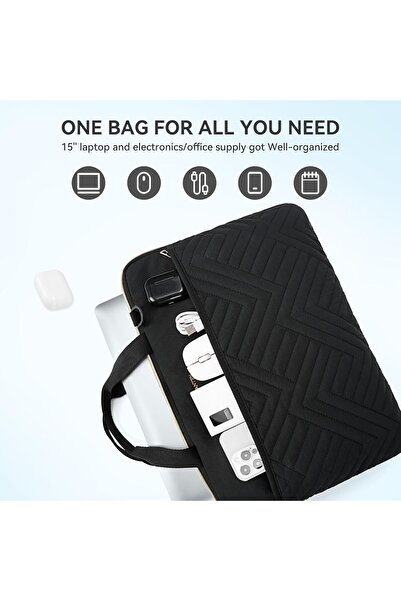 BOSTANTEN Laptop Sleeve 15.6 inch Puffy Padded Laptop Bag Protective Laptop Case Water Resistant Com