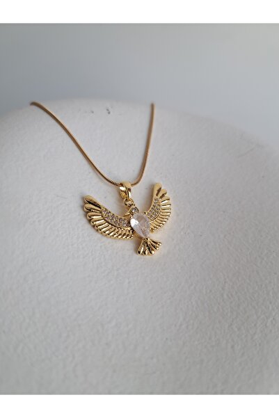 BHR AKSESUAR Altın Zirkon Taşlı Anka Kuşu Kolye