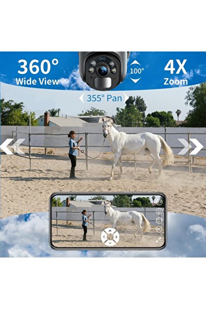 Xega 3G/4G LTE Security Camera - 2K Solar Powered Wireless Outdoor, PIR Motion Sensor, Night Vision,