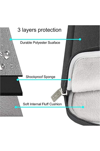 Generic MOSISO Laptop Shoulder Bag Flapover Briefcase Sleeve - Black (13 Inch)