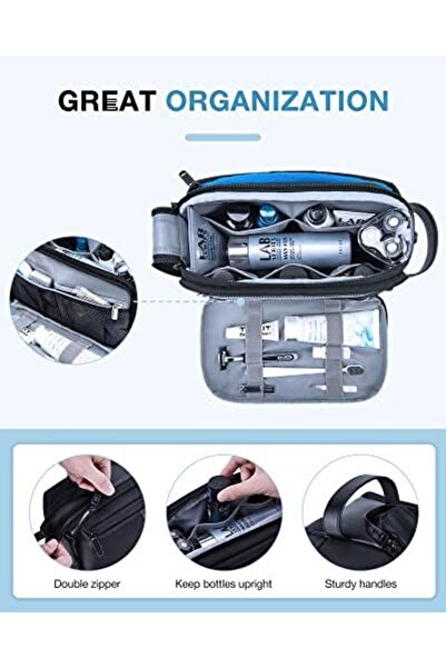 BAGSMART Toiletry Bag for Men, Large Travel Toiletry Organizer, Dopp Kit Water-resistant Shaving Bag