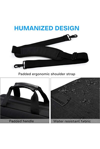 BAGSMART 17.3 Inch Laptop Bag, Expandable Briefcase for Men Women Anti Theft Computer Bag