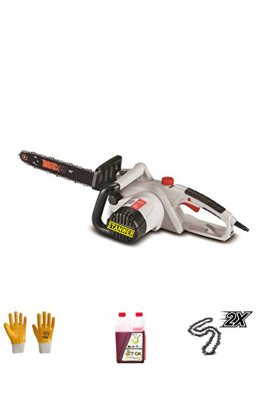 STANWER Elektrikli Testere - Ağaç Odun Kesme Motoru turbo 1600 2 adet zincir