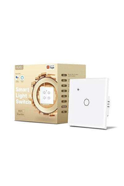 MOES Tuya WiFi Smart Touch Switch - Sleek Glass Panel, Works with Alexa & Goo...