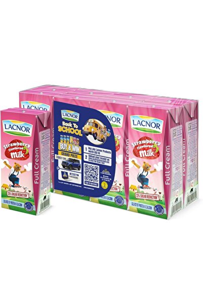Lacnor Essentials Strawberry Milk - 180 ml X 8