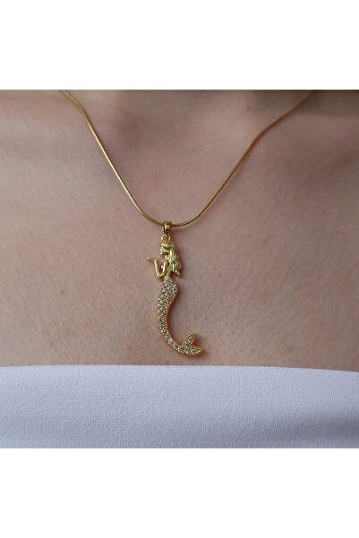 leargia Mermaid Steel Necklace-Gold