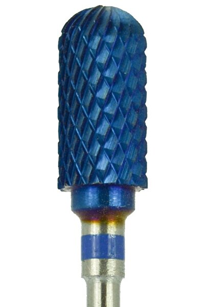 Ami Gel Nail Drill Head - Rounded Cylinder D6M Blue Tungsten AGD6MB2T - Ami Gel