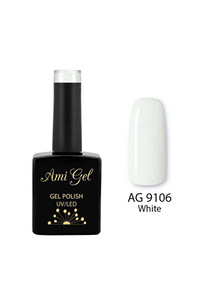 Ami Gel Gel de Baza Colorat - Nude 2 Ways Base Gel Polish White AG9106 14ml - Ami Gel