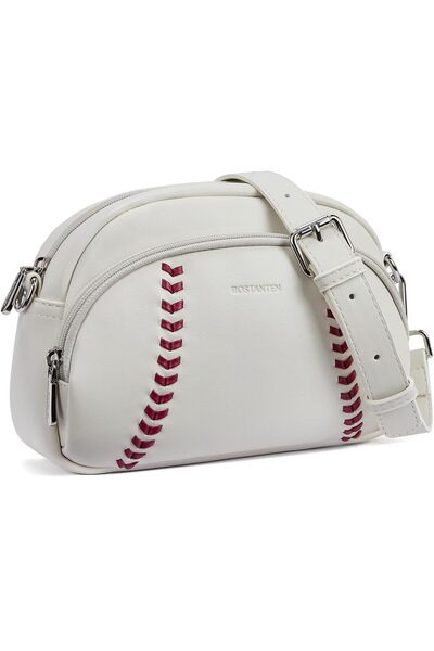 BOSTANTEN حقيبة كروس بودي للنساء - حقيبة كتف بيسبول صغيرة من الجلد النباتي مع...