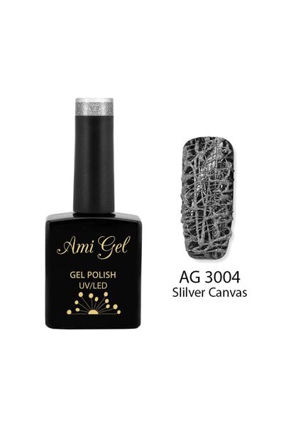 Ami Gel Gel Colorat Elastic Nail Art - Spider Skill Gel Silver Canvas AG3004 5g