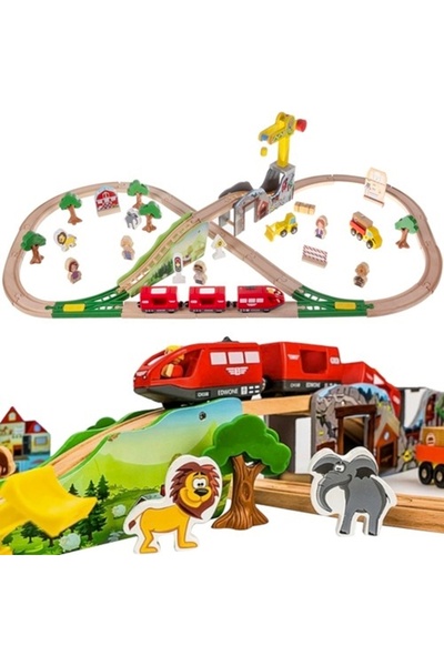 KESNUP wooden train track 57 elements, 3.2 m