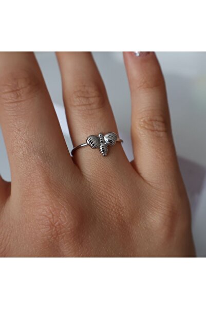 leargia خاتم فضة على شكل نحلة