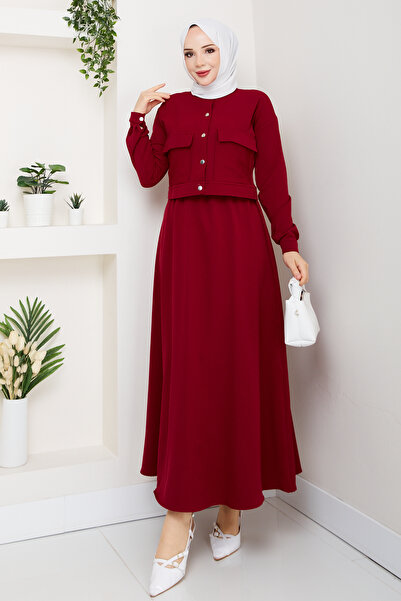 modapark.ist Women's Snap Button Pocket Skirt Suit