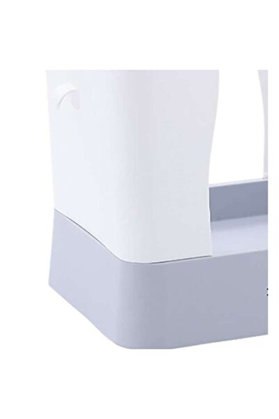 easybox Flippy Extensible Trash Bin, Plastic, Adjustable & Foldable, 21x25x17 cm, White/Gray