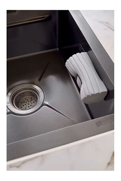 Genel Markalar Bulaşık Süngeri Tutacağı Evye Düzenleyici Telli Bulaşık Sünger...