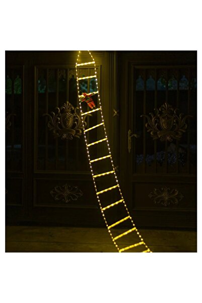 Flippy Christmas LED Lights with Accessories, Warm White, 3 m, 8 Modes, Santa on Ladder