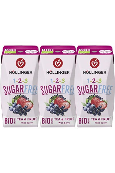 Hollinger مشروب التوت البري الخالي من السكر - معتمد عضويًا، 200 مل (عبوة من 3...