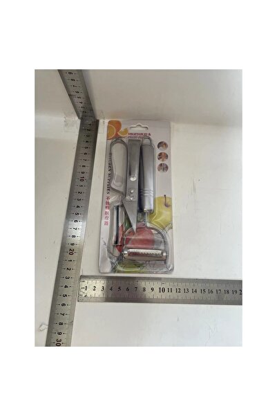 Flippy Αξεσουάρ ξεφλουδίσματος φρούτων και λαχανικών Flippy, σετ 3 τεμαχίων, ανοξείδωτο ατσάλι, ασημί