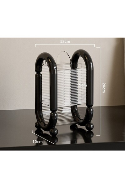 Flippy Cosmetic Storage Box for Brushes, Pencils and Sponges, 4 Compartments, Plastic, 12 x 10 x 20