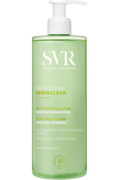 SVR Sebiaclear Gel Moussant Yağlı ve Hassas Ciltler için Köpüren Temizleyici Jel 400 ml