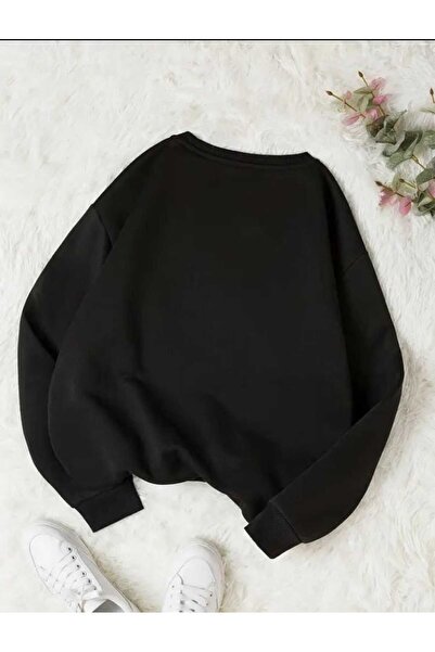 tkn your style Unisexová mikina oversize s potiskem srdce