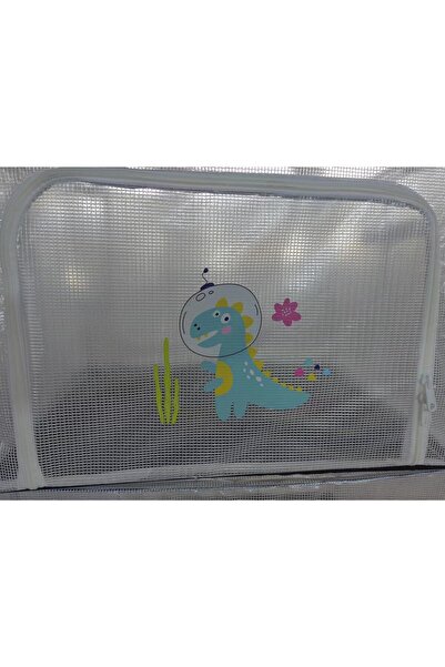 Flippy Storage Box, Flippy, for Children's Room, 66L, PVC, Dinosaur Model, 50 x 40 x 33 cm, Transparent