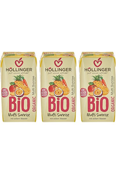 Hollinger عصير فواكه مشكلة عضوي ملتي صن رايز 200 مل عبوة من 3 قطع