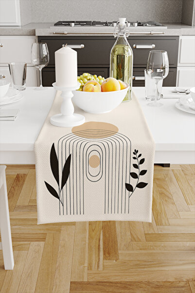 Else Dekor Modern Minimal Patterned Digital Printing Washable Decorative Runner 40X140Cm