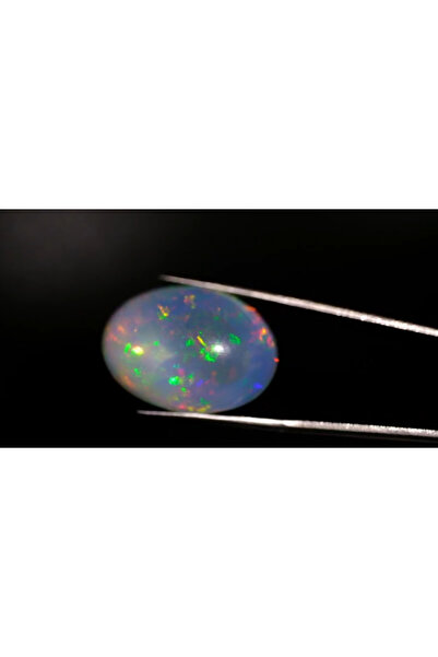 Aries SERTİFİKALI - 77.85ct 36.8x24mm Oval Cabachon Natural Play Of Color Opal