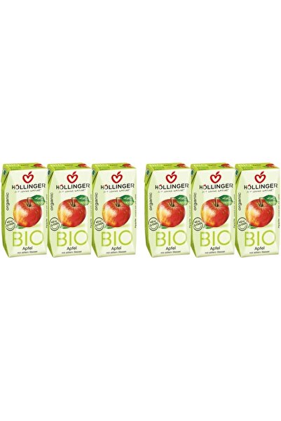 Hollinger عصير تفاح عضوي بدون إضافة سكر، مركز، 200 مل × 3 (عبوة من قطعتين)