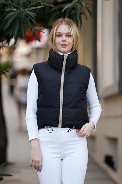 stcococix since 1990 Women's Vest Double Sided Crop Puffer Vest