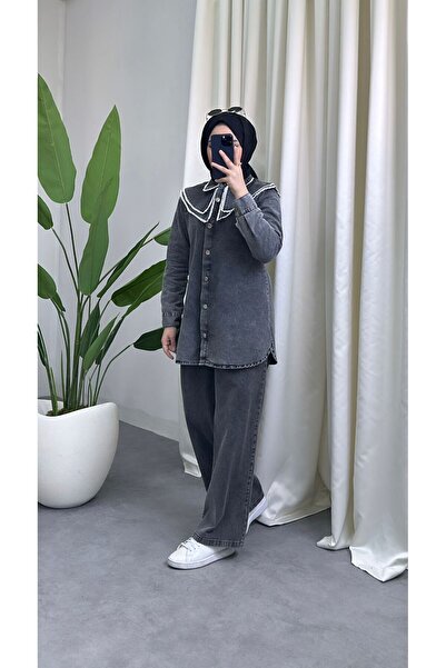 HİJAB STORE Denim Embroidered Suit